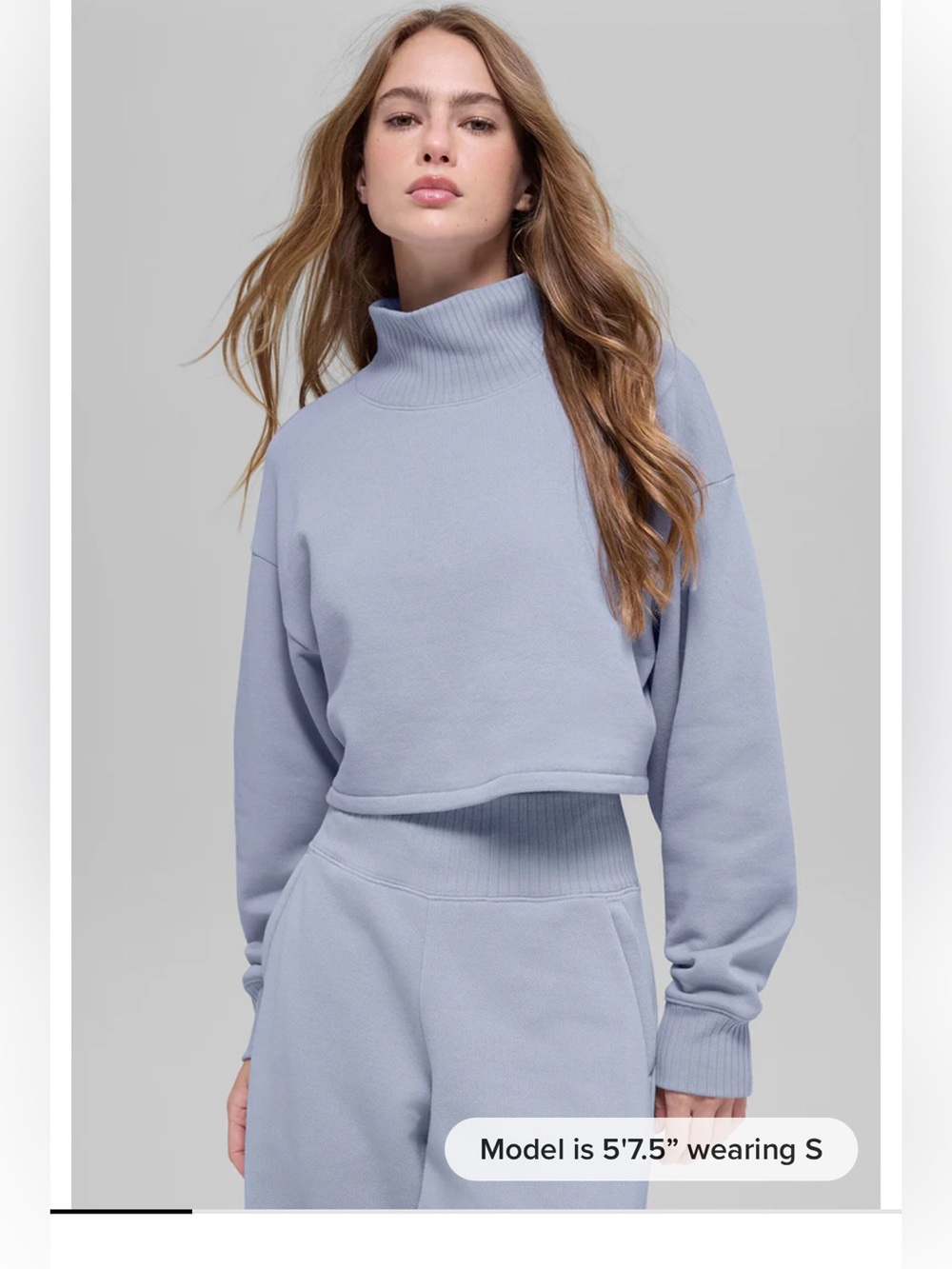 ALO Yoga Winter Frost Cropped Coverup Set - Light blue - Picture 2 of 5